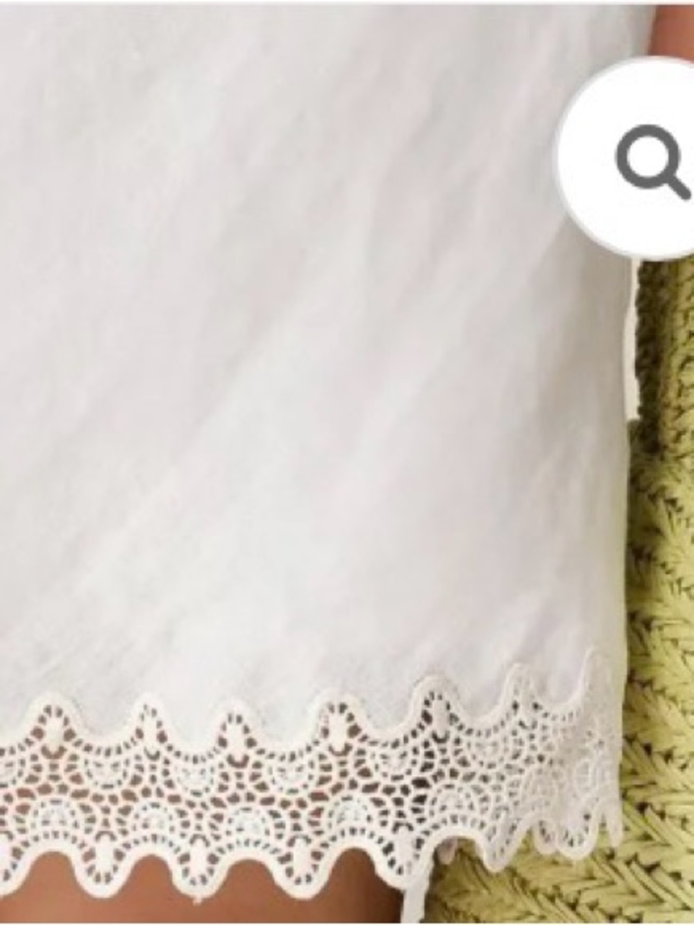 NWT J CREW Gwen lace-trim slip skirt in linen in white Size S - Picture 4 of 4